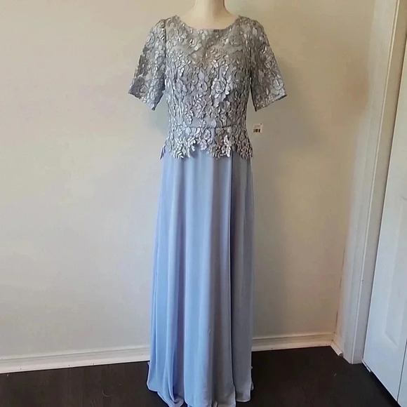 Alex Evenings Women's Long Embroidered A line dress size 6 New - Picture 11 of 14
